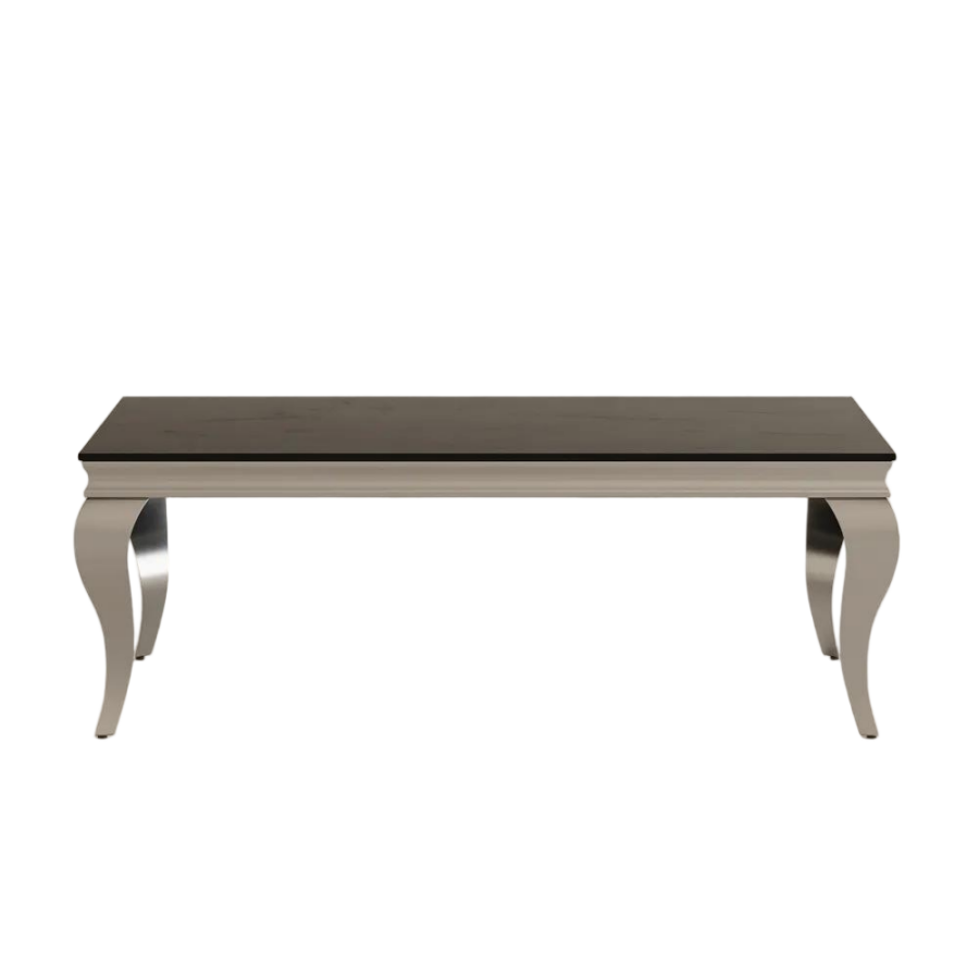 Retro Coffee Table with Glass Tabletop