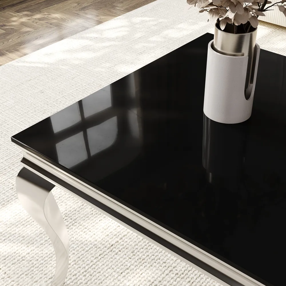 Retro Coffee Table with Glass Tabletop Retro Coffee Table with Glass Tabletop