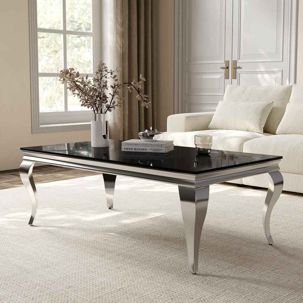 Retro Coffee Table with Glass Tabletop Retro Coffee Table with Glass Tabletop