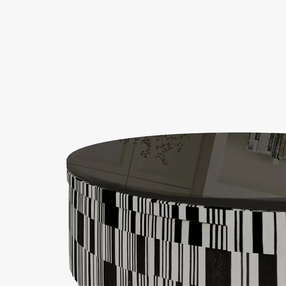 Modern Minimalist Round Black Coffee Table
