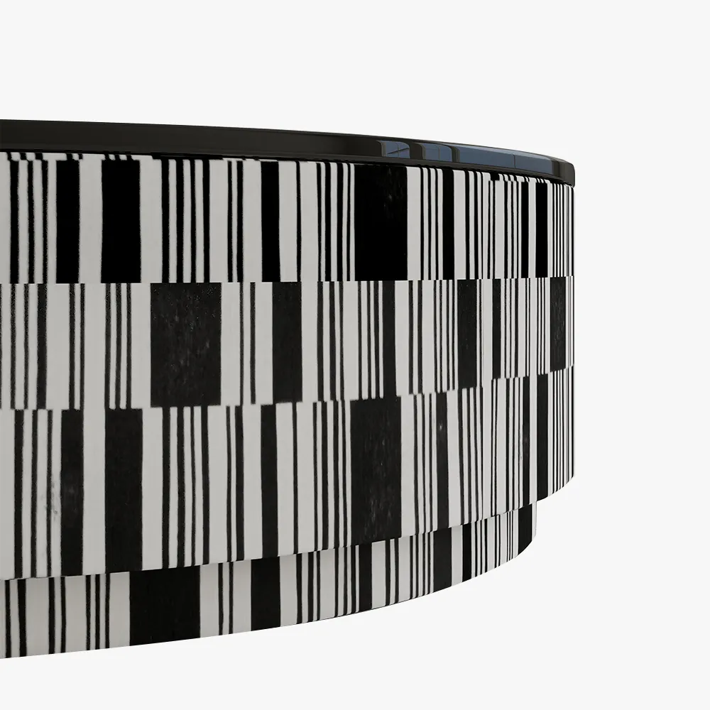 Modern Minimalist Round Black Coffee Table