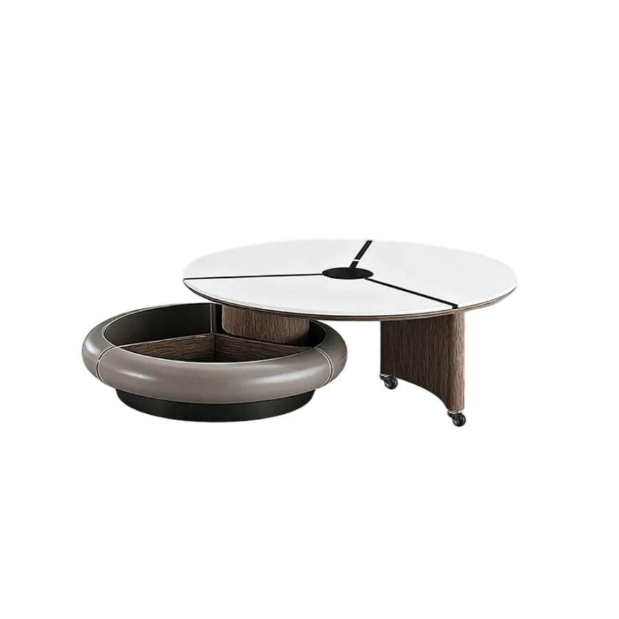 Round Modern Rotating Coffee Table Round Modern Rotating Coffee Table