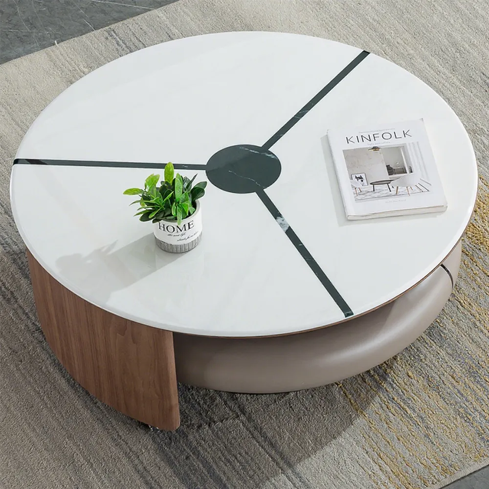 Round Modern Rotating Coffee Table Round Modern Rotating Coffee Table