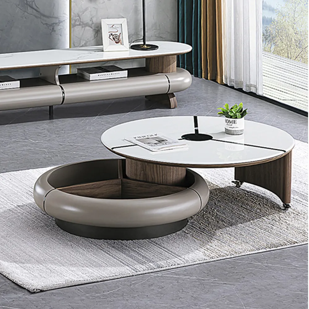 Round Modern Rotating Coffee Table Round Modern Rotating Coffee Table