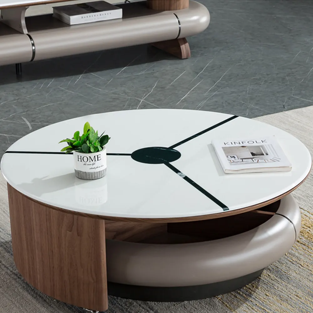 Round Modern Rotating Coffee Table Round Modern Rotating Coffee Table