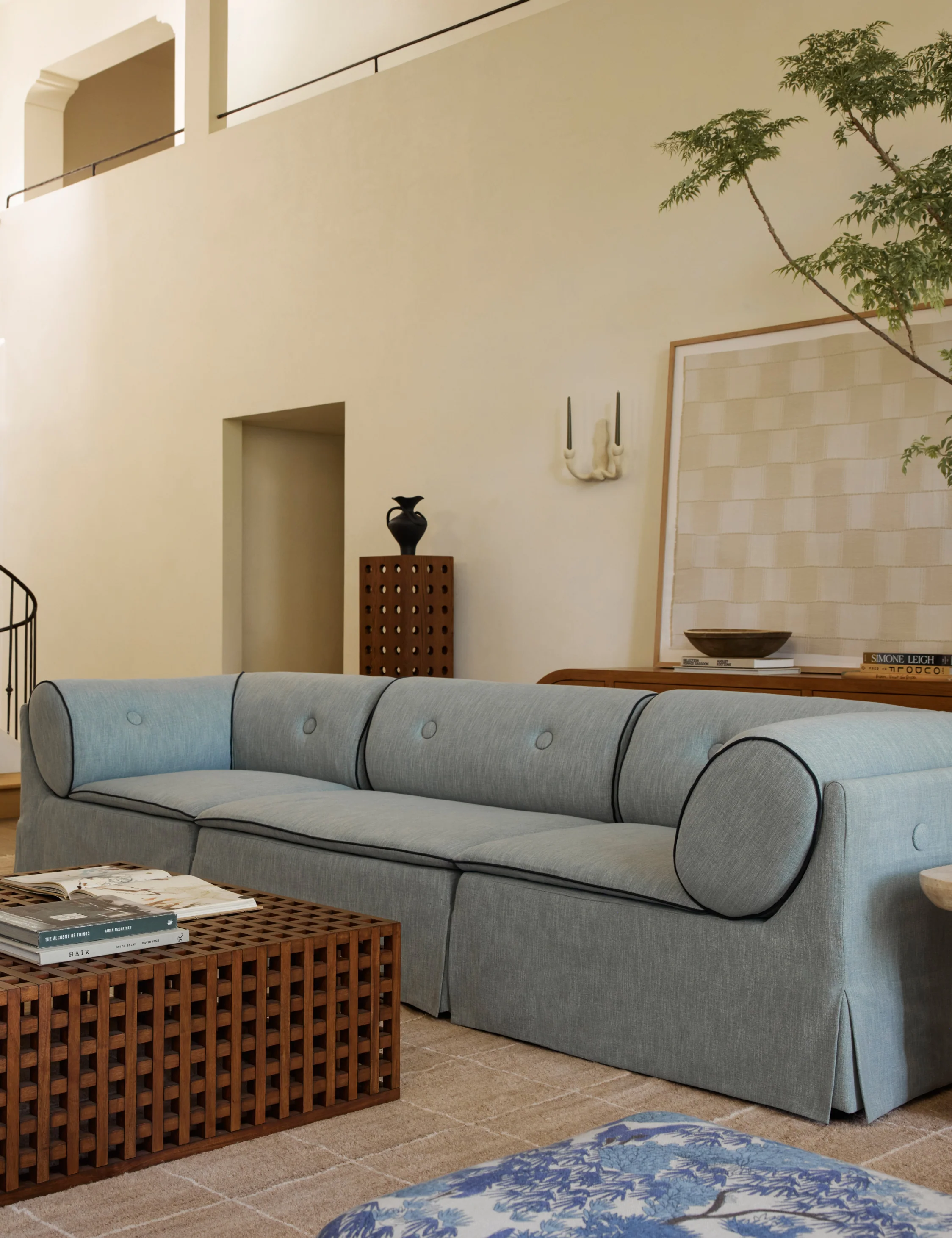 Blue Fabric Sofa Blue Fabric Sofa