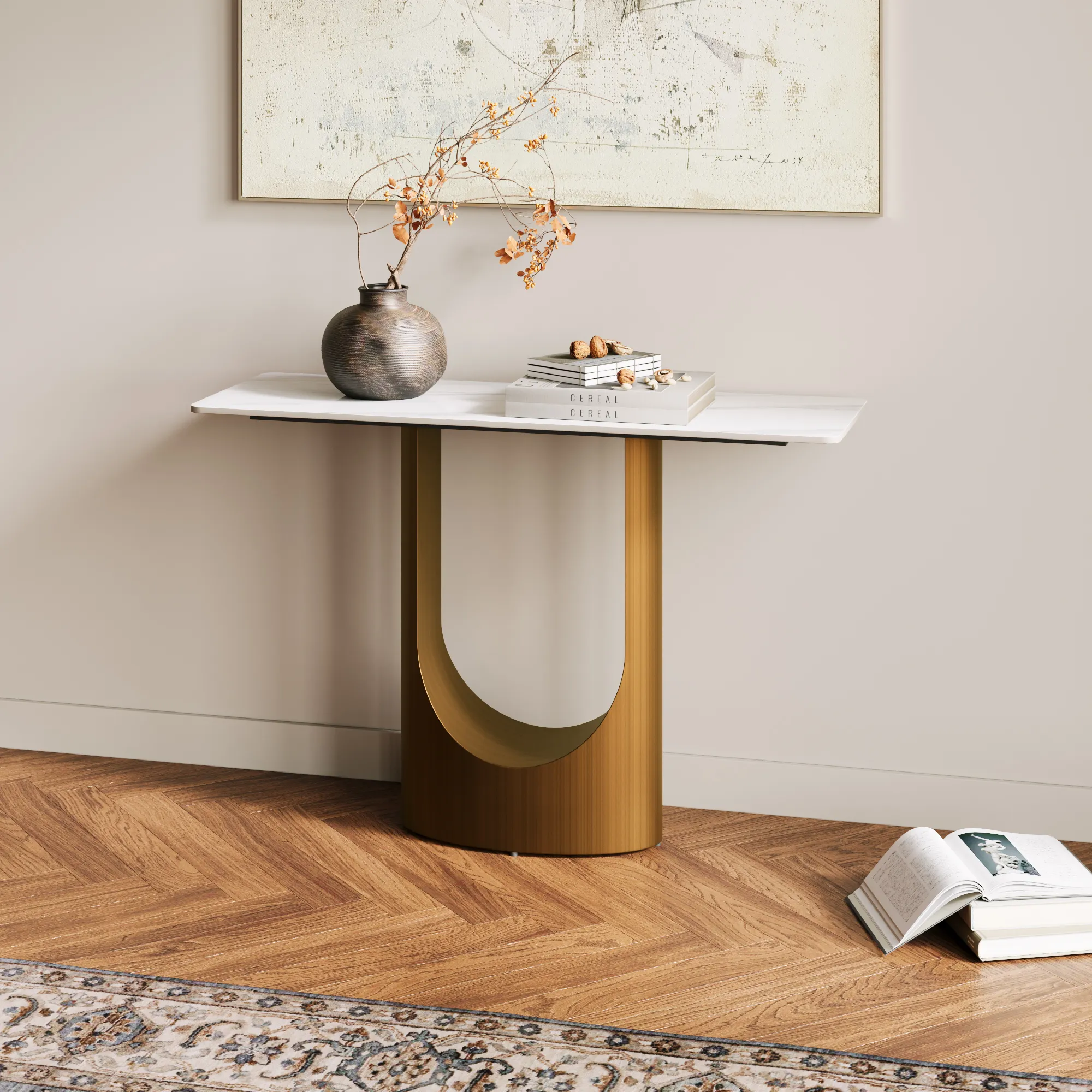 Modern Sintered Stone Console Table