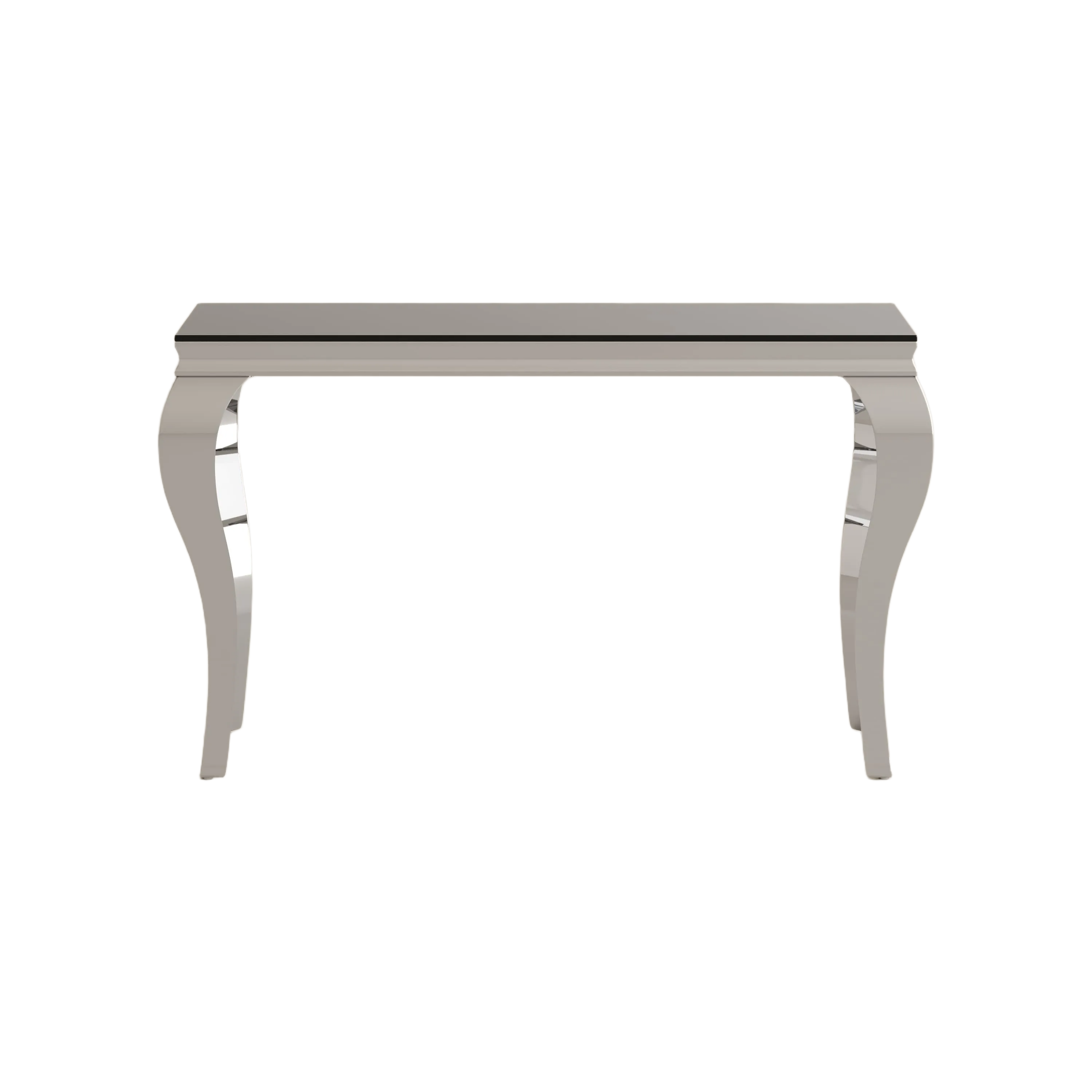 Luxury Rectangular Console Table with Glass Tabletop