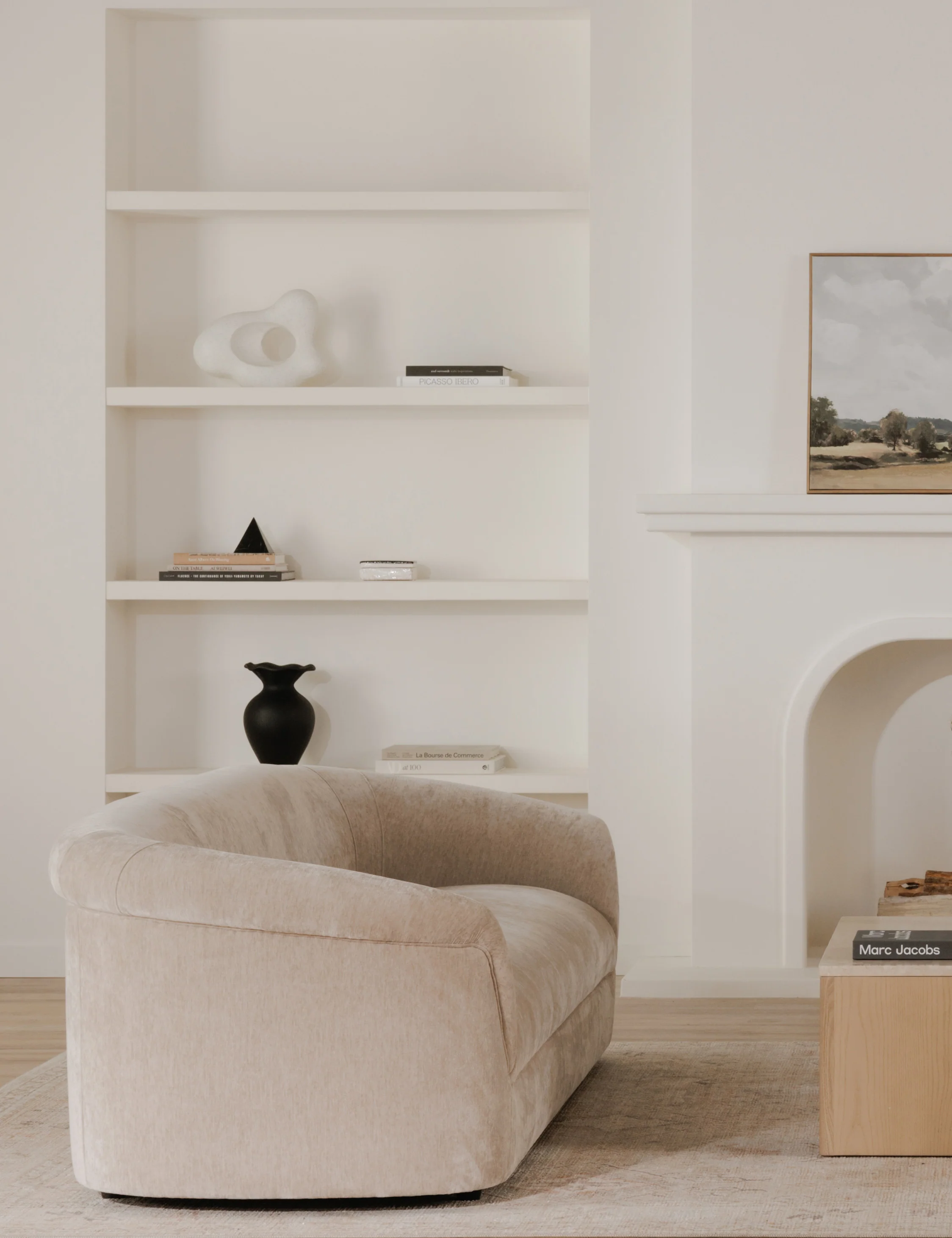 Taupe Modern Fabric Sofa