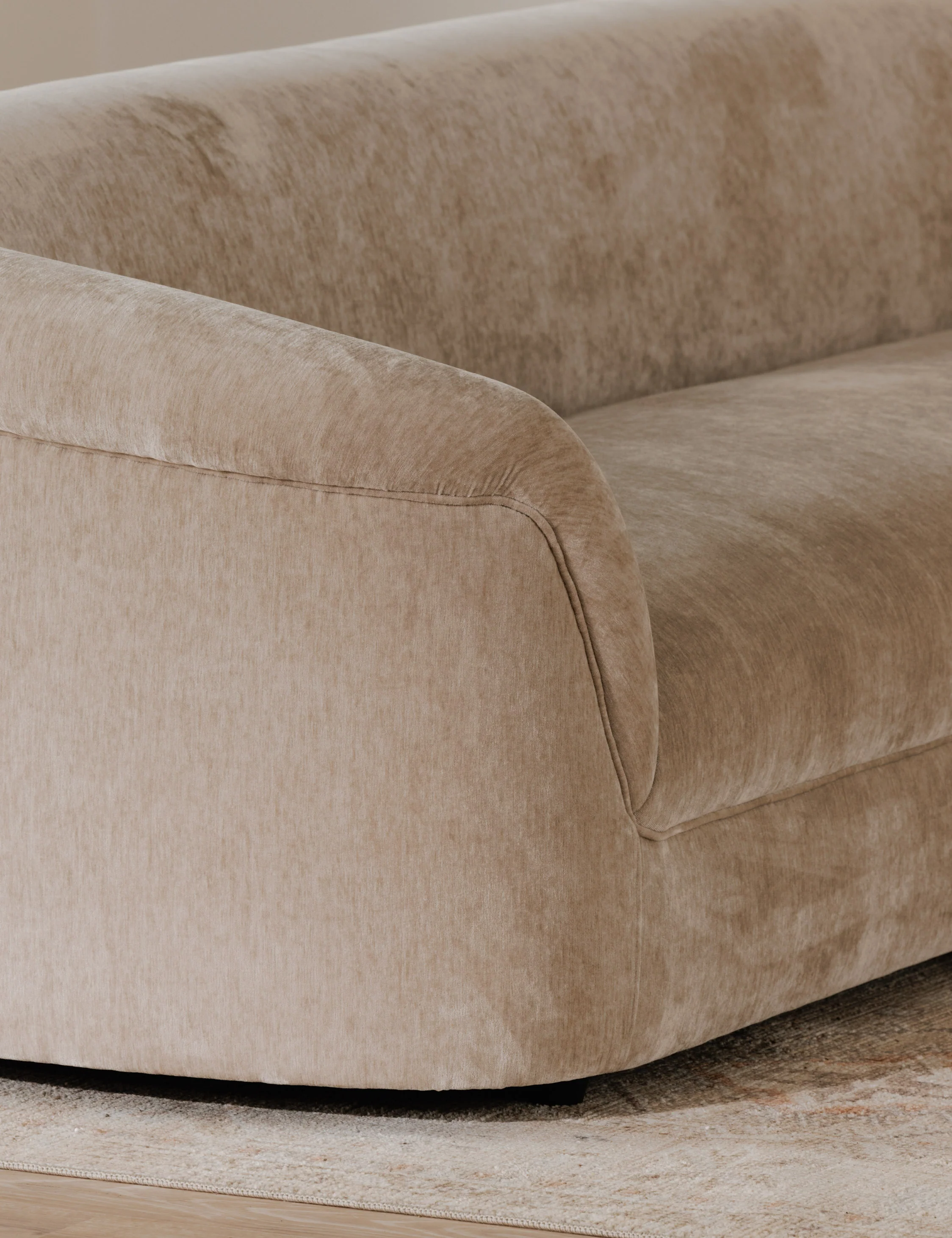 Taupe Modern Fabric Sofa