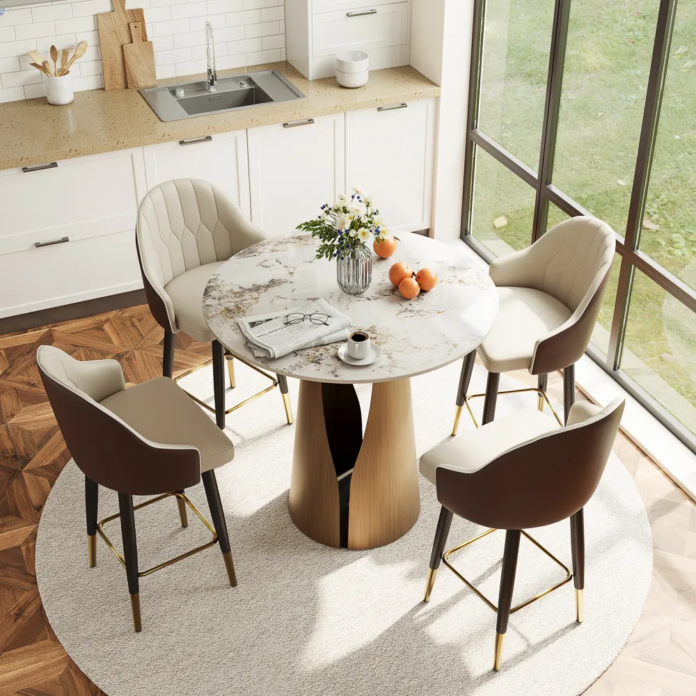 Modern Round Counter Height Table