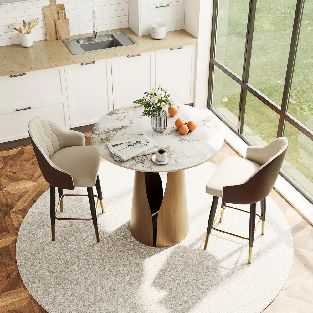 Modern Round Counter Height Table