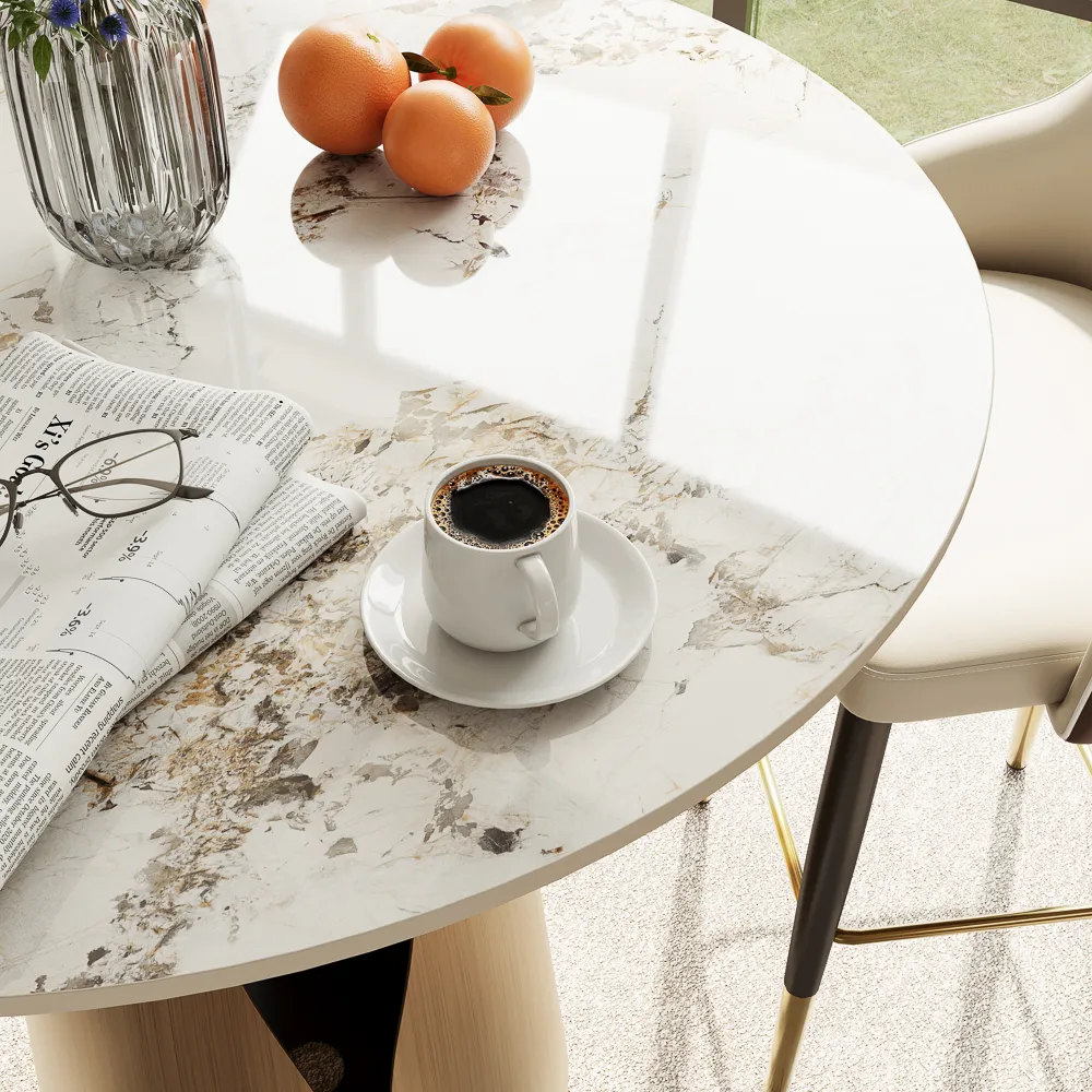 Modern Round Counter Height Table