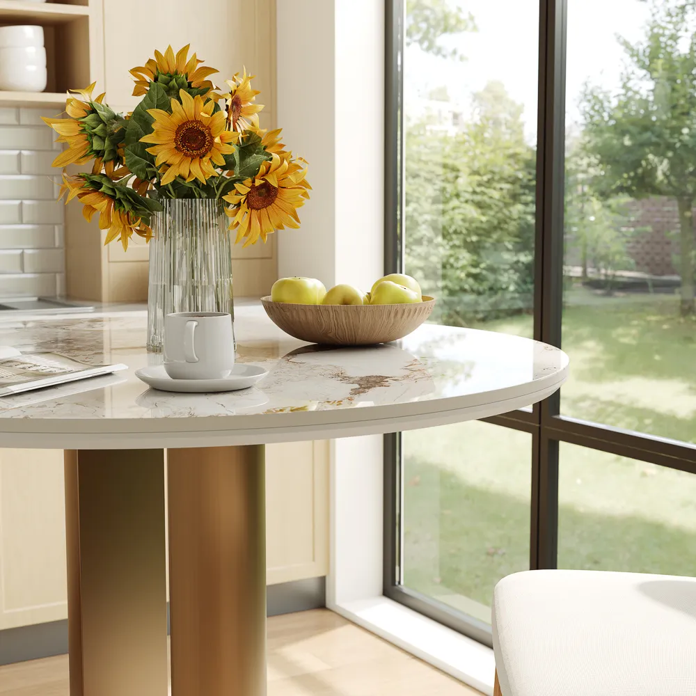 Round Counter Height Bistro Table - Small Space Kitchen