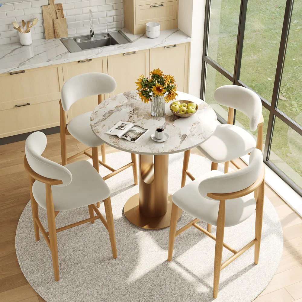 Round Counter Height Bistro Table - Small Space Kitchen