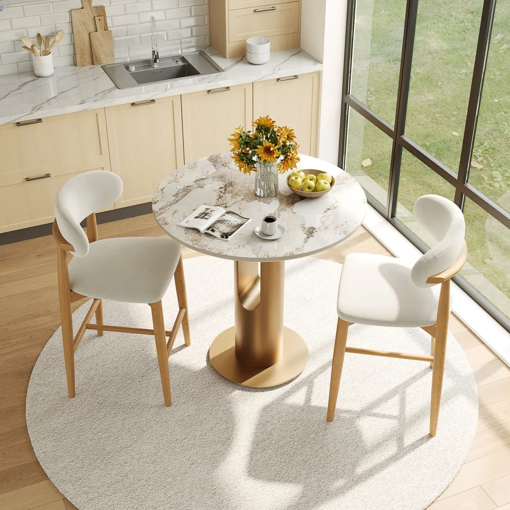 Round Counter Height Bistro Table - Small Space Kitchen