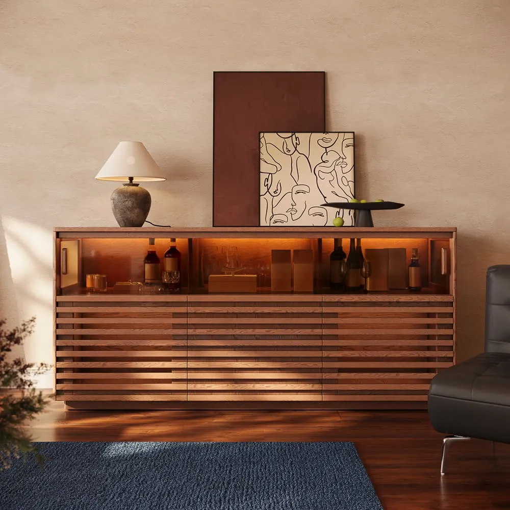 LED Mid Century Modern Sideboard Cabinet with Lighting LED Mid Century Modern Sideboard Cabinet with Lighting