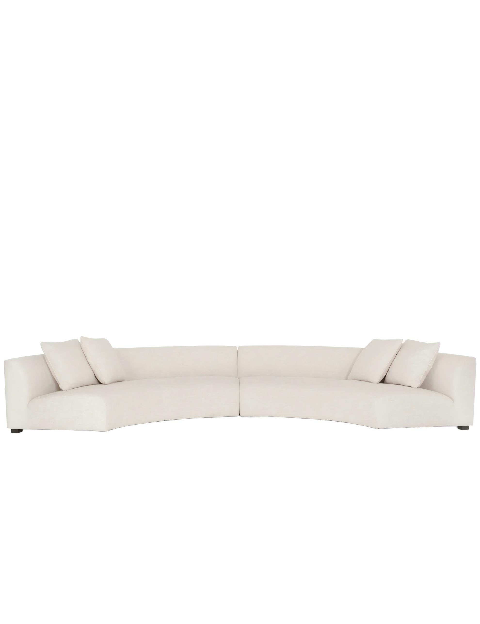 2-Piece Curved Sectional Sofa