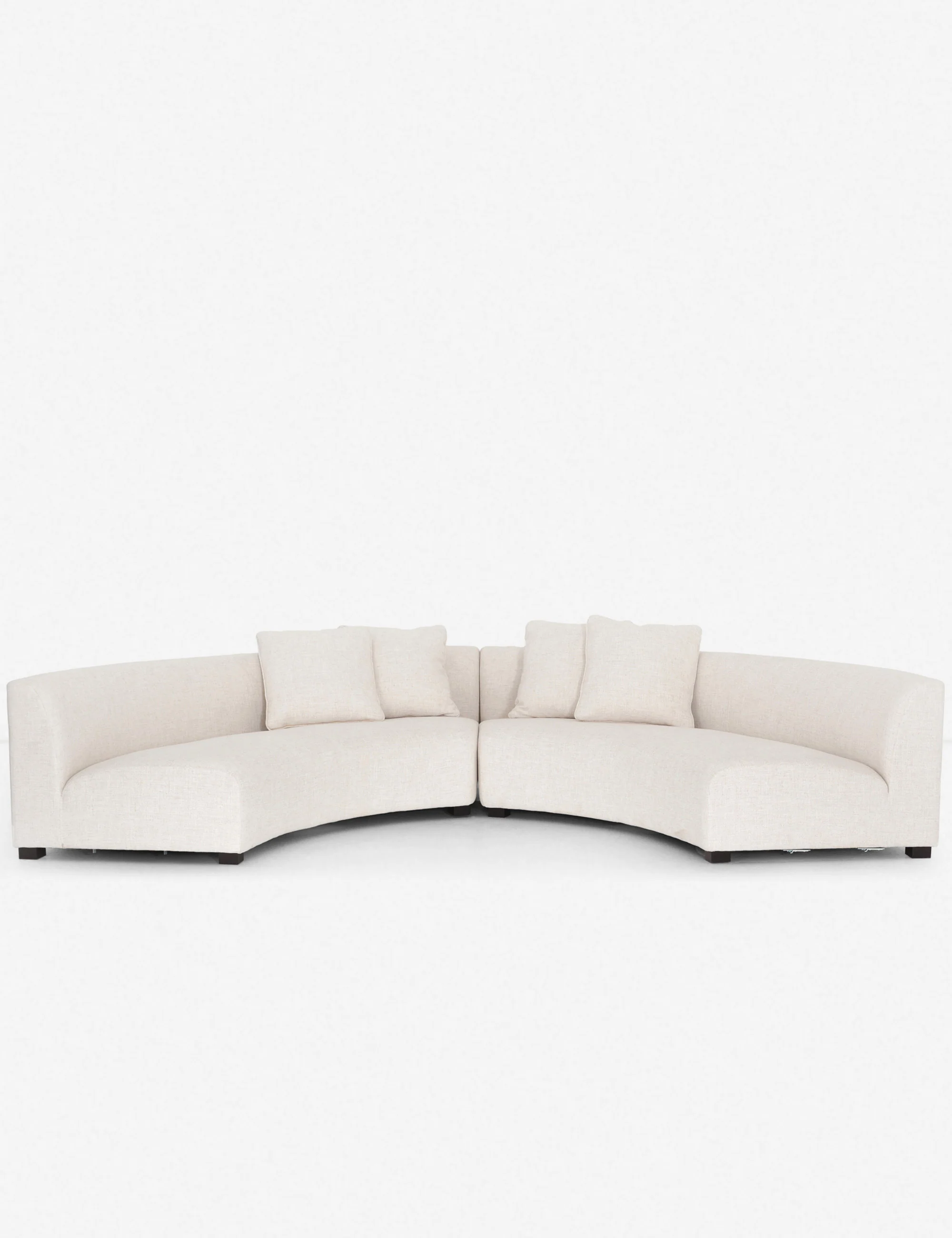 2-Piece Curved Sectional Sofa