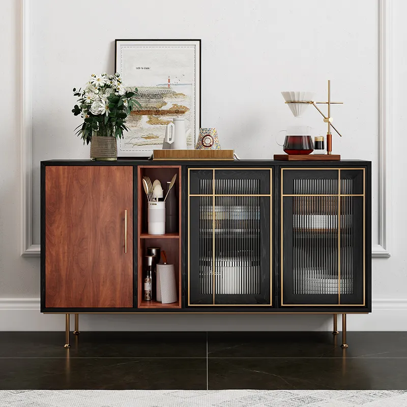 Mid-Century Modern Credenza Solid Wood Sideboard Buffet Cabinet Mid-Century Modern Credenza Solid Wood Sideboard Buffet Cabinet