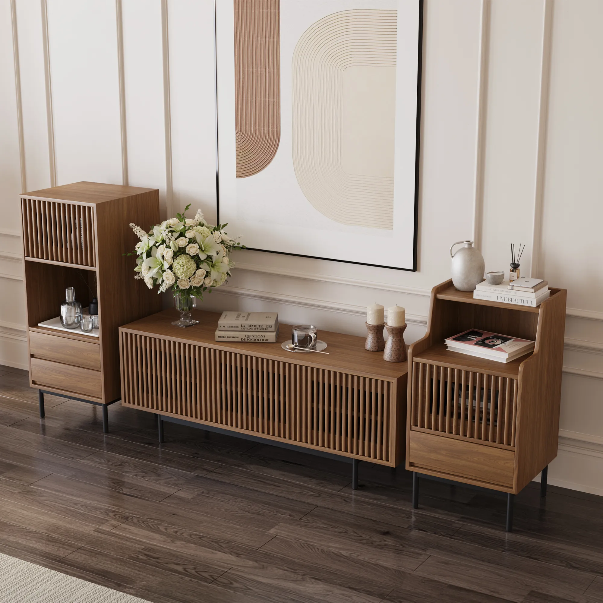 Mid-Century Modern Credenza Sideboard Cabinet Mid-Century Modern Credenza Sideboard Cabinet