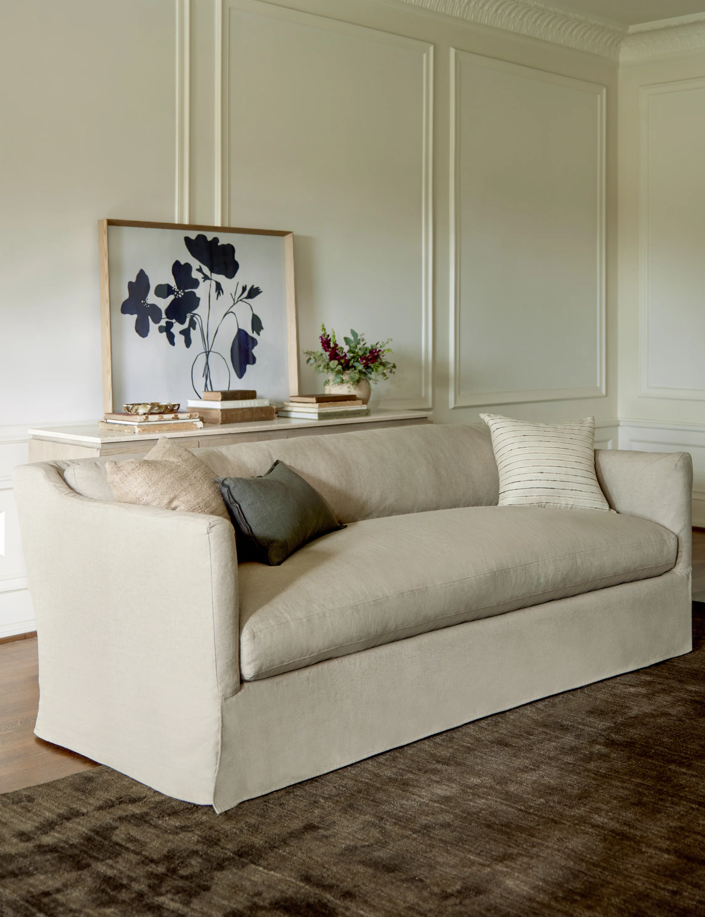 Mid-Century Modern Fabric Sofa Mid-Century Modern Fabric Sofa