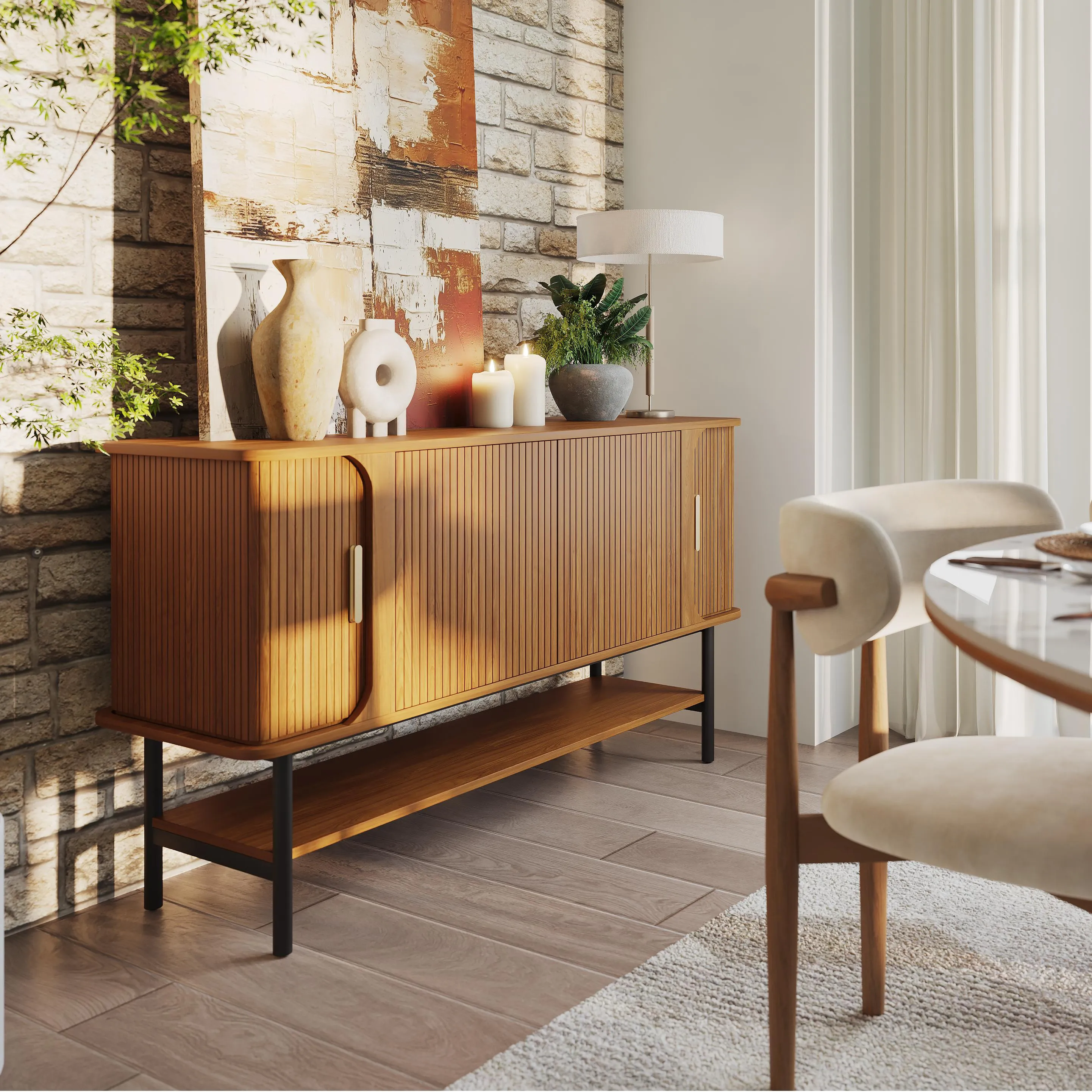 Mid-Century Modern Walnut Storage Cabinet Mid-Century Modern Walnut Storage Cabinet