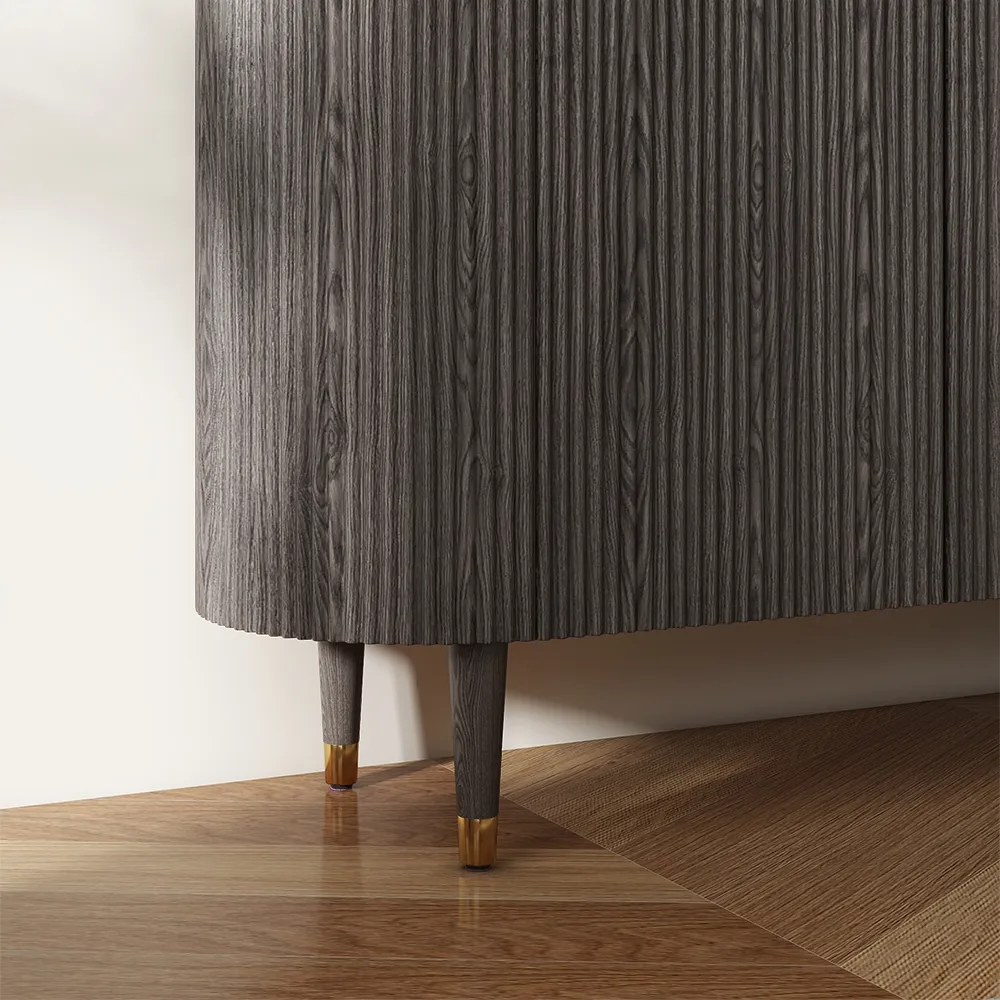 Mid-Century Modern Fluted Storage Cabinet Mid-Century Modern Fluted Storage Cabinet