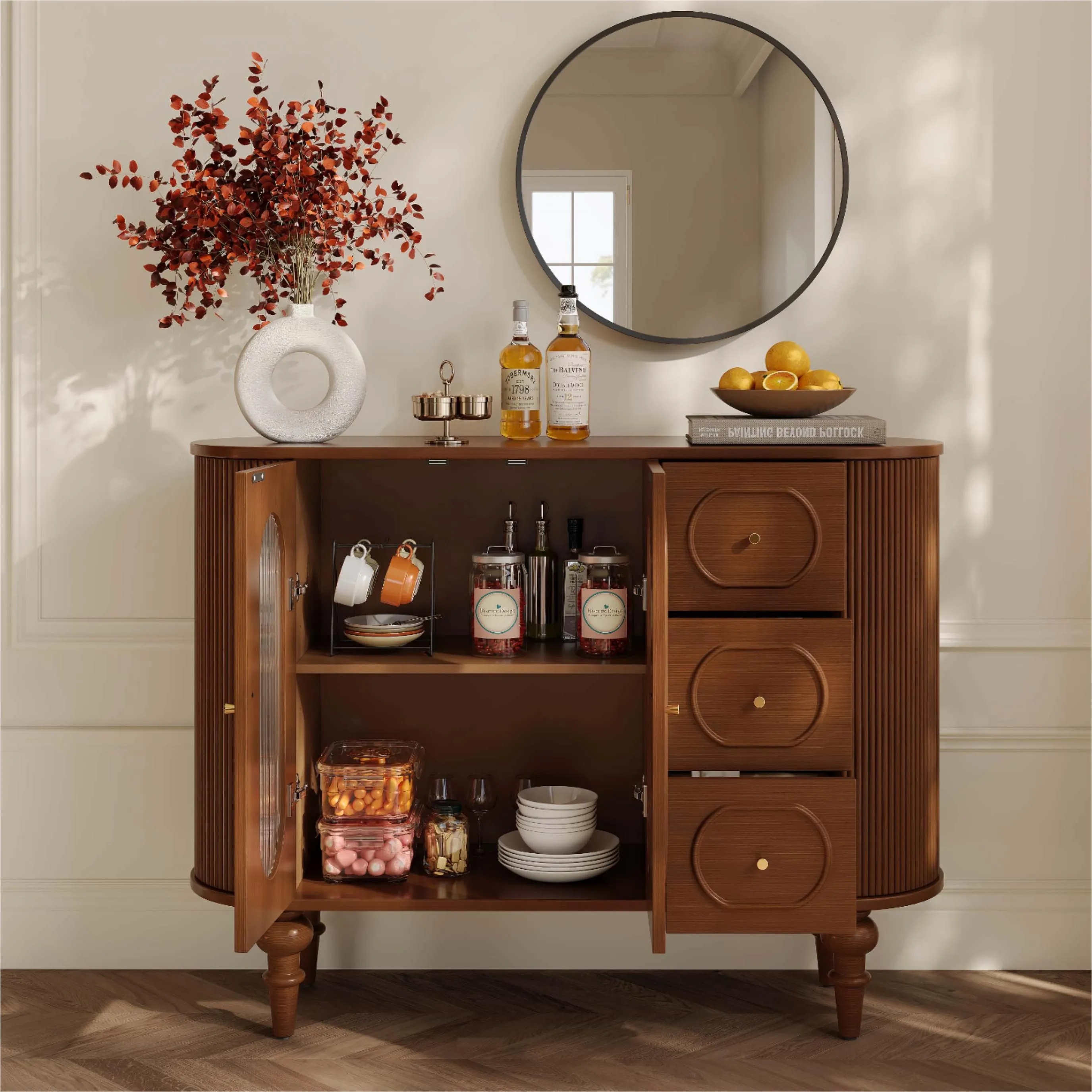 Mid-Century Modern Walnut Storage Cabinet Mid-Century Modern Walnut Storage Cabinet