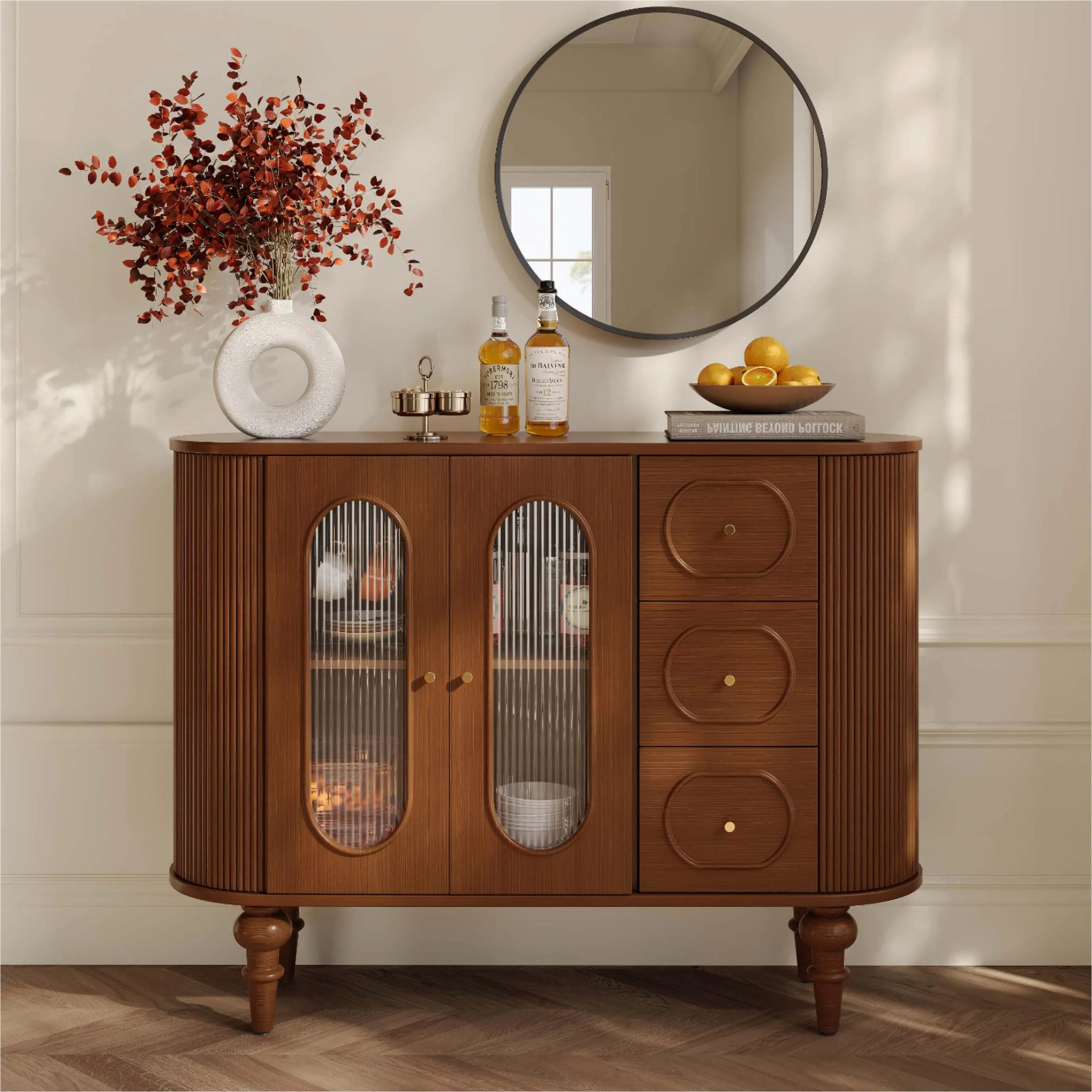 Mid-Century Modern Walnut Storage Cabinet Mid-Century Modern Walnut Storage Cabinet