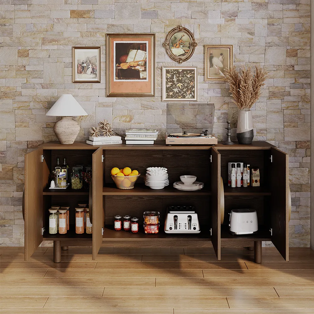 Mid-Century Modern Walnut Sideboard Cabinet Mid-Century Modern Walnut Sideboard Cabinet