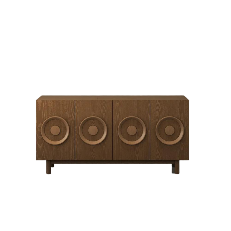 Mid-Century Modern Walnut Sideboard Cabinet