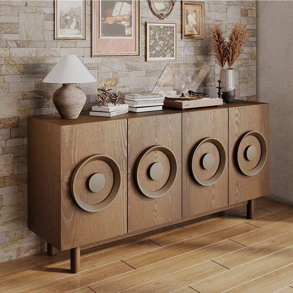 Mid-Mid-Century Modern Walnut Sideboard CabinetModern Walnut Sideboard Cabinet Mid-Century Modern Walnut Sideboard Cabinet