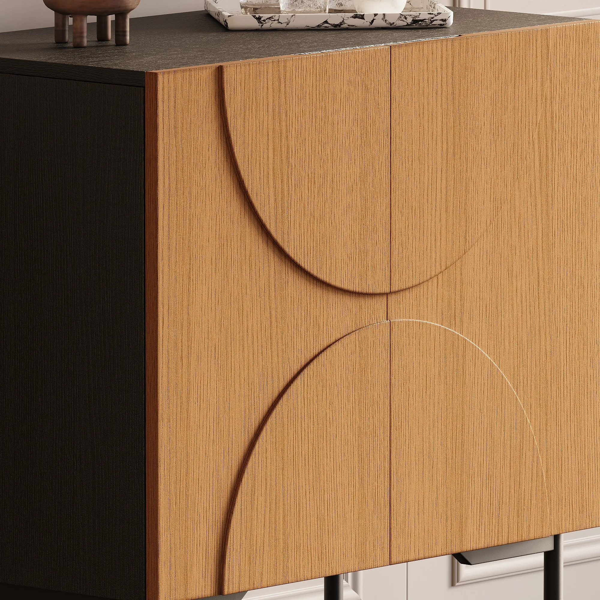 Mid-Century Modern Sideboard Cabinet(2 Small Cabinet) Mid-Century Modern Sideboard Cabinet(2 Small Cabinet)