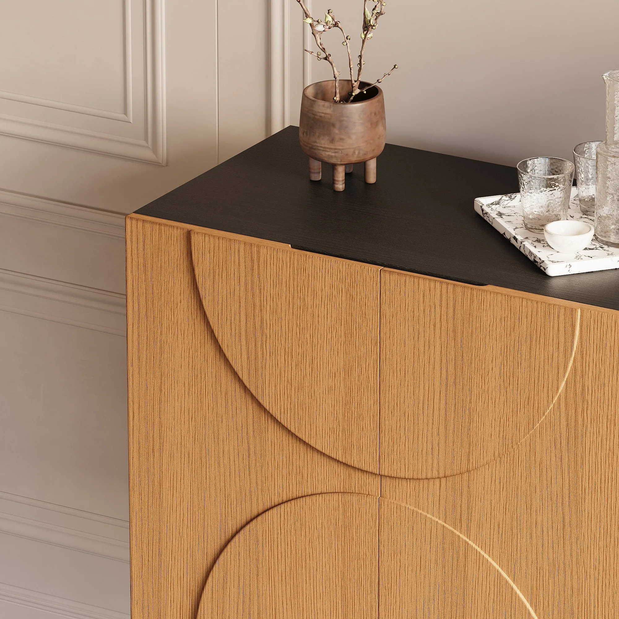 Mid-Century Modern Sideboard Cabinet(2 Small Cabinet) Mid-Century Modern Sideboard Cabinet(2 Small Cabinet)