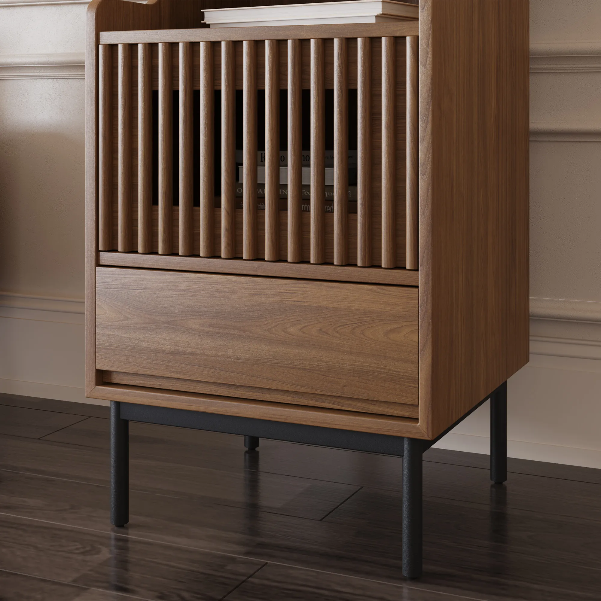 Mid-Century Modern Accent Cabinet with Storage