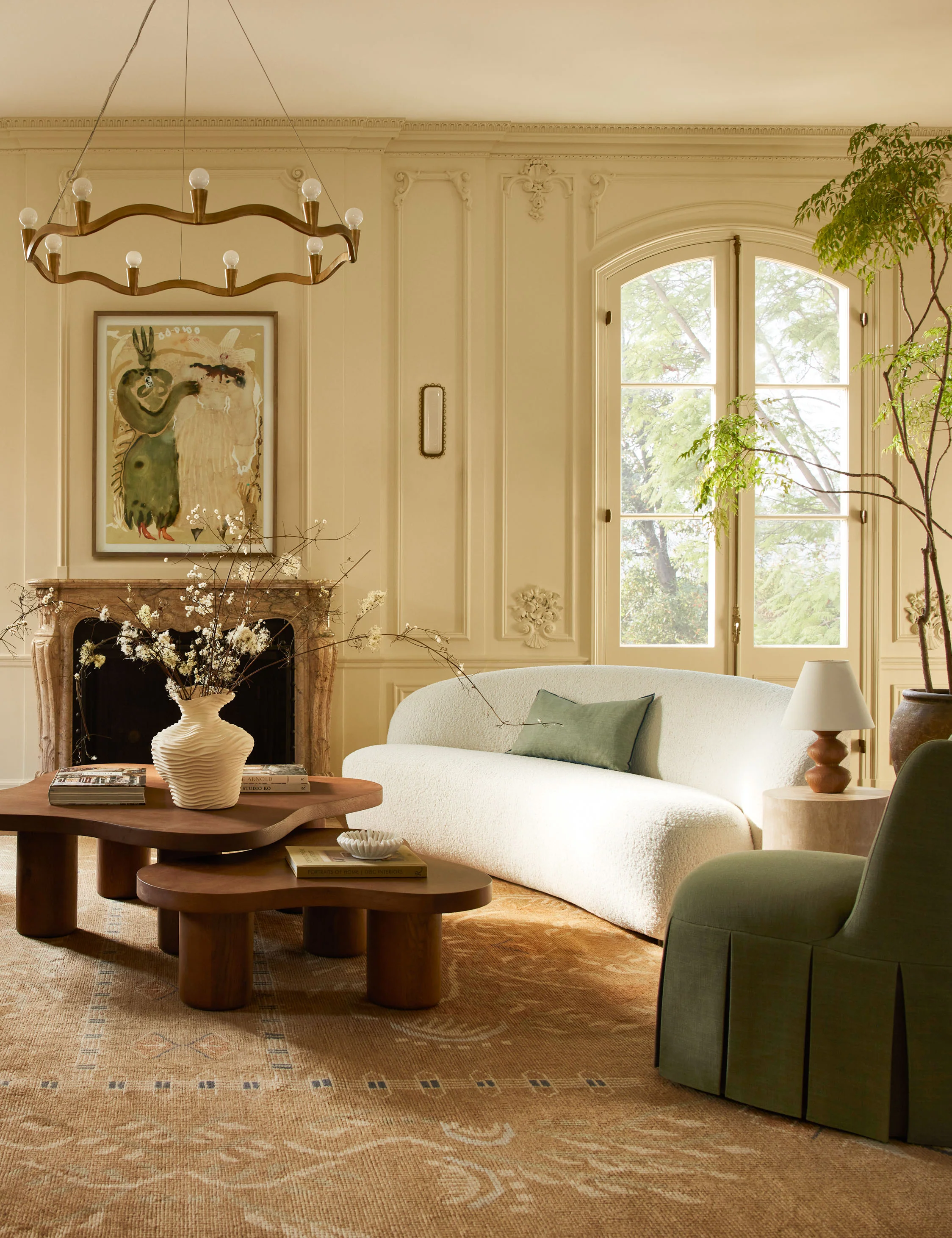 Curved Linen Sofa Curved Linen Sofa