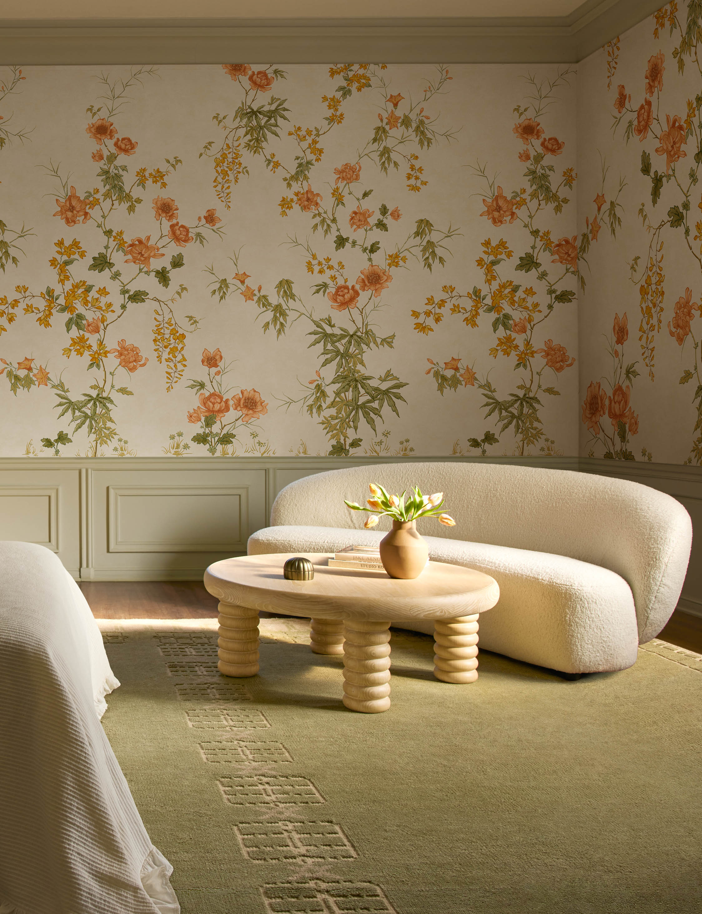 Curved Linen Sofa Curved Linen Sofa