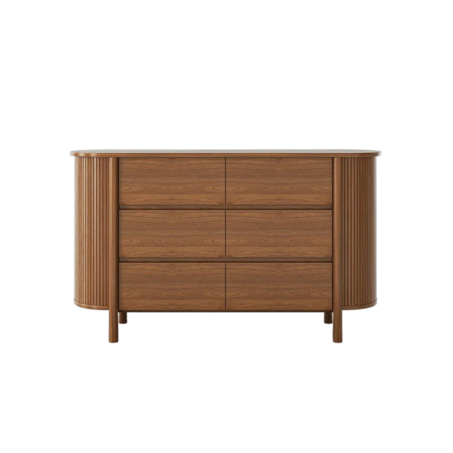 Mid-Century Modern 6-Drawer Dresser