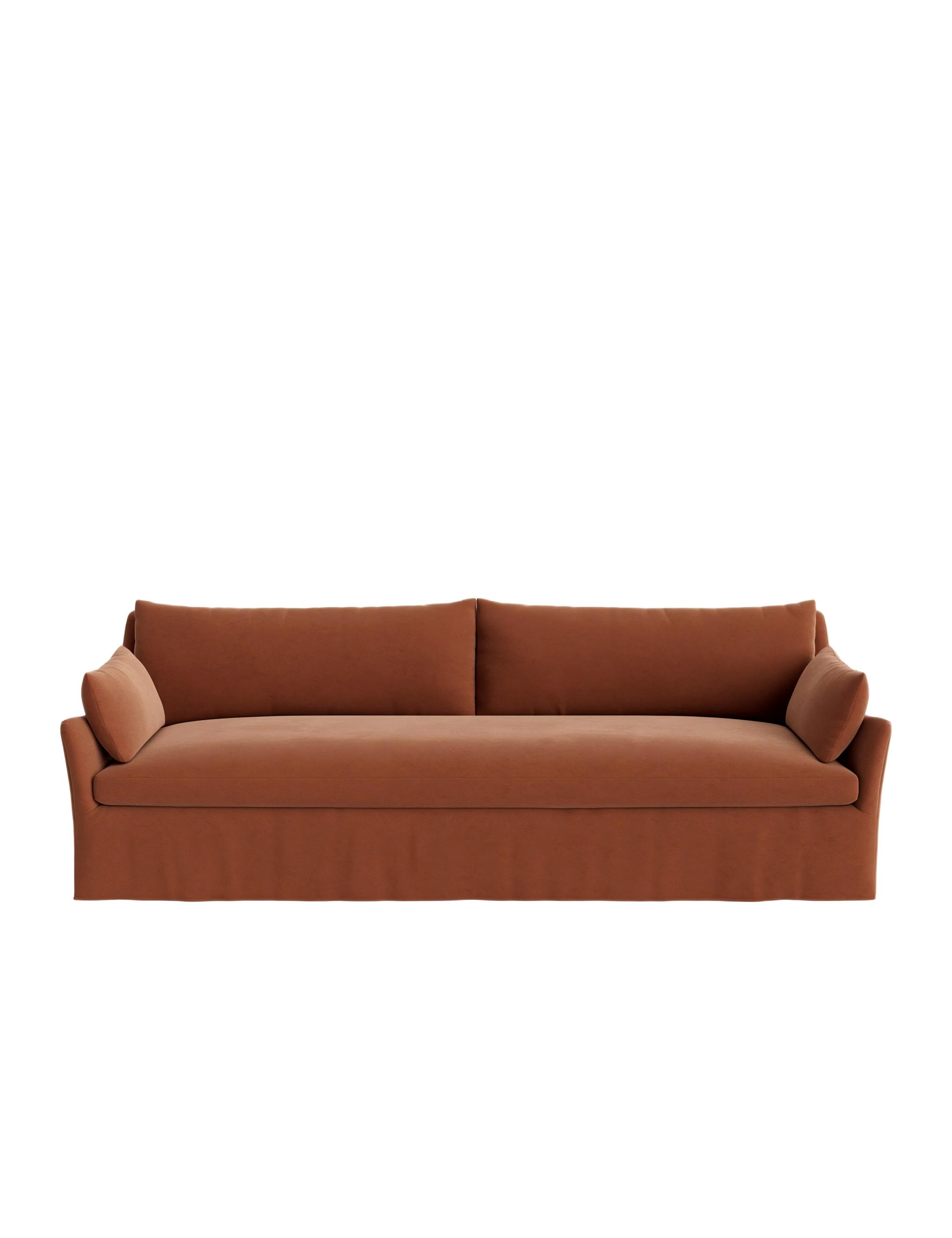 Red Velvet Sofa