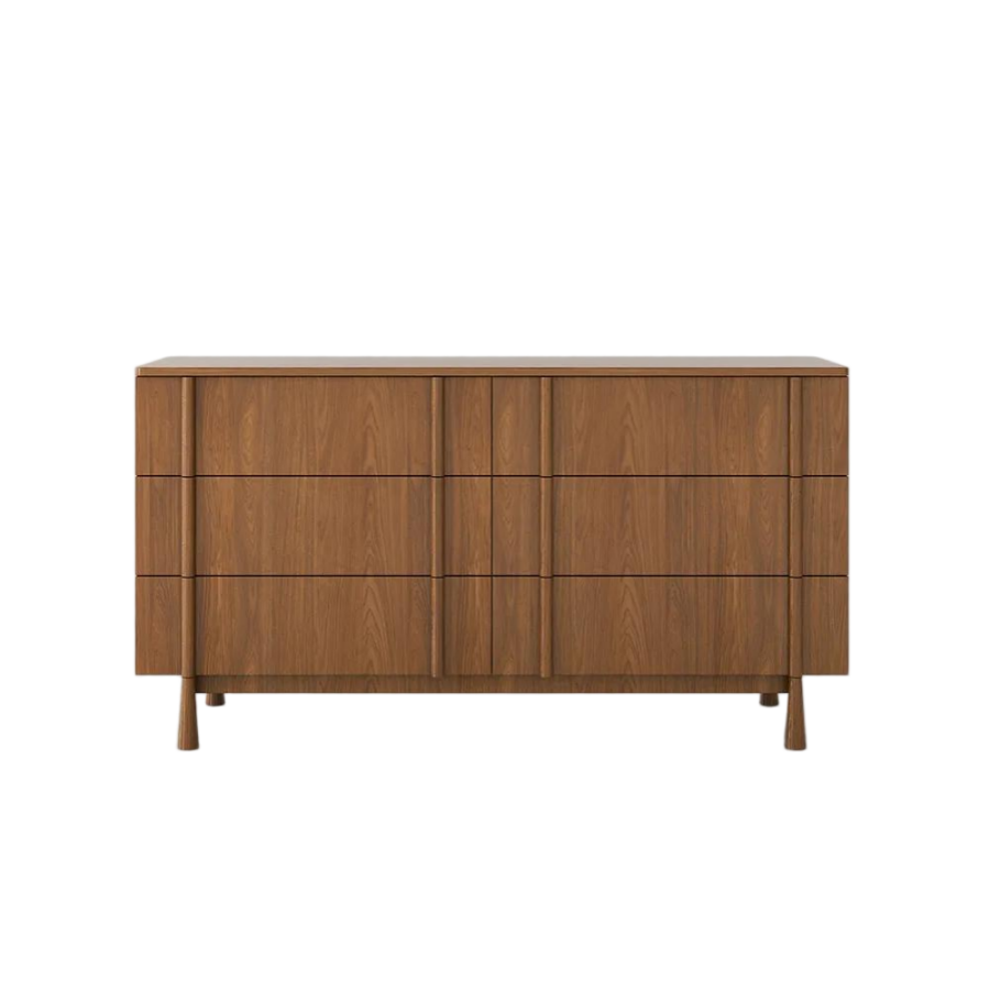 Mid-Century Modern 6-Drawer Dresser