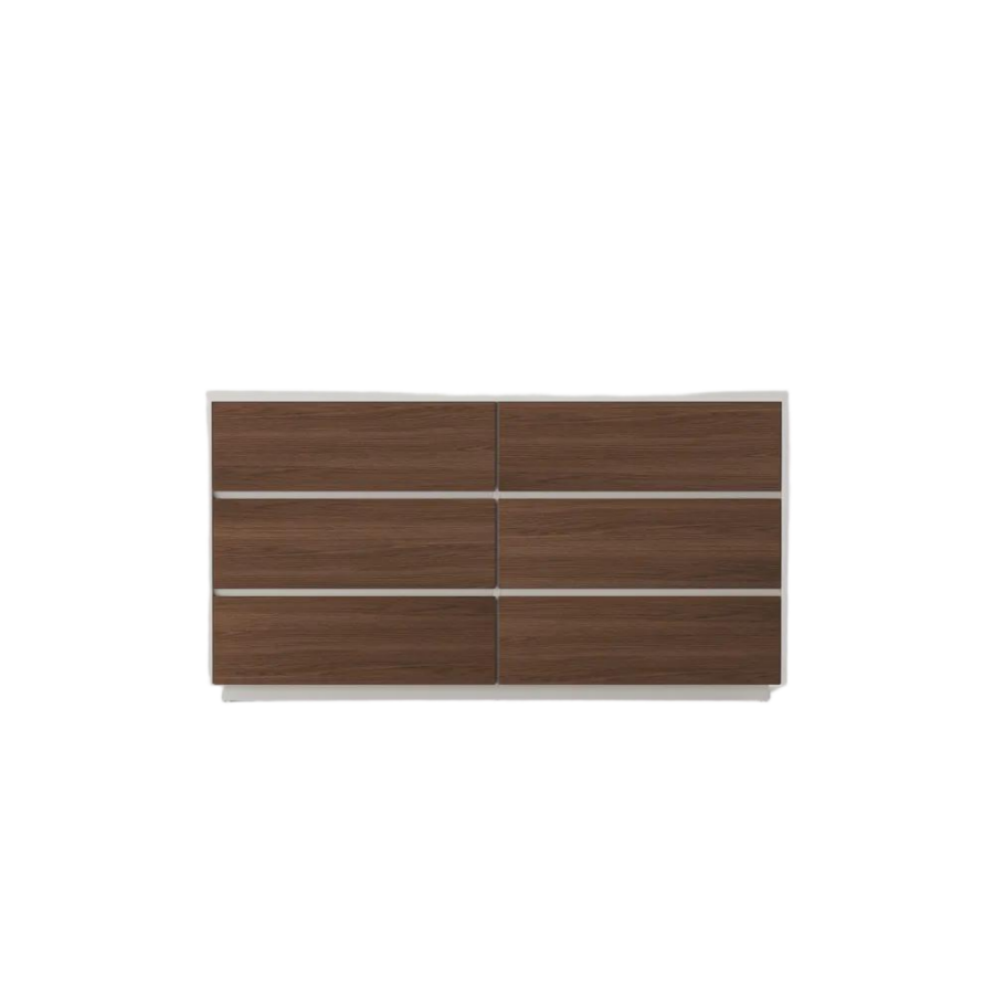 Farmhouse 6-Drawer Dresser for Bedroom