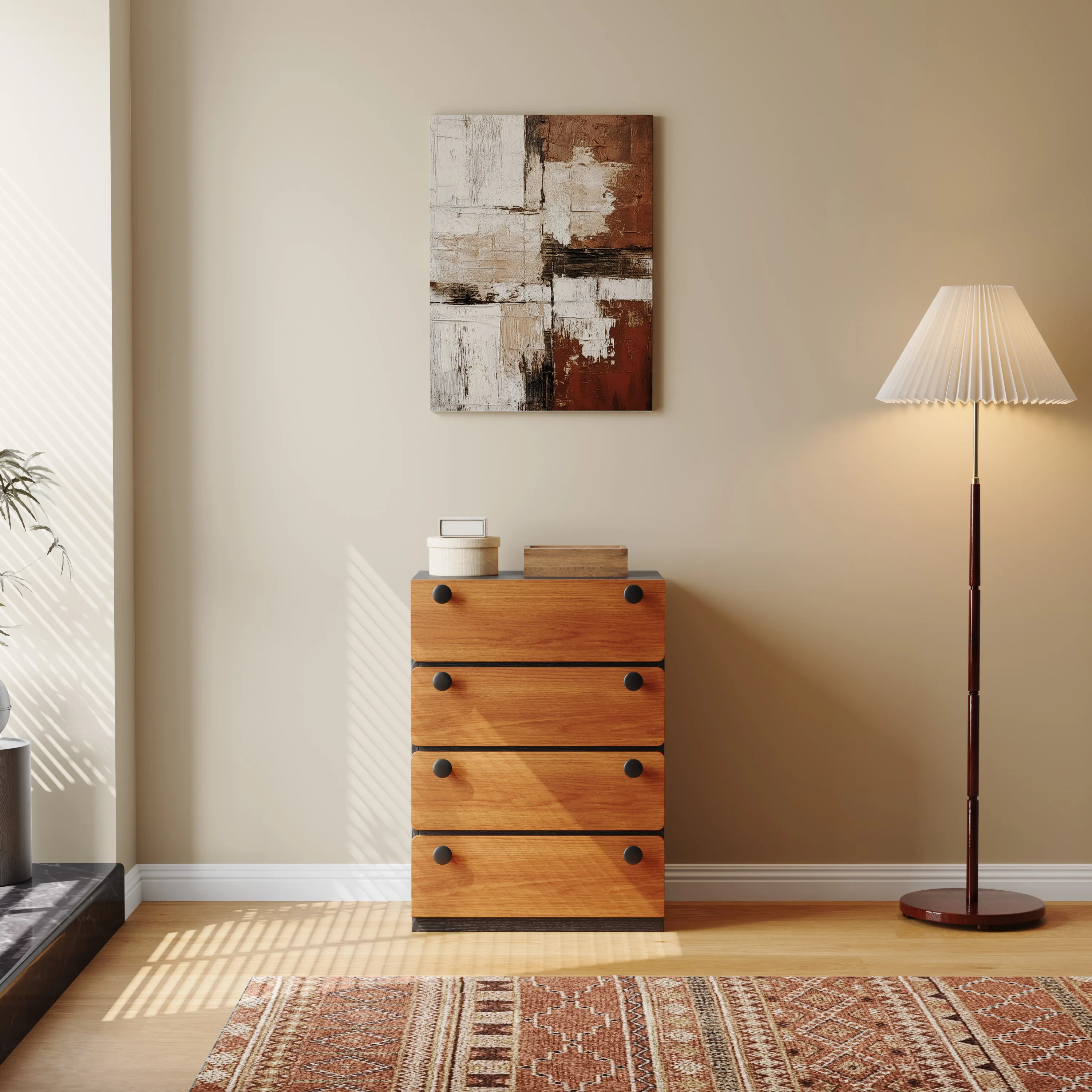 Farmhouse Dressers Chests of Drawers with 4 Drawers for Bedroom