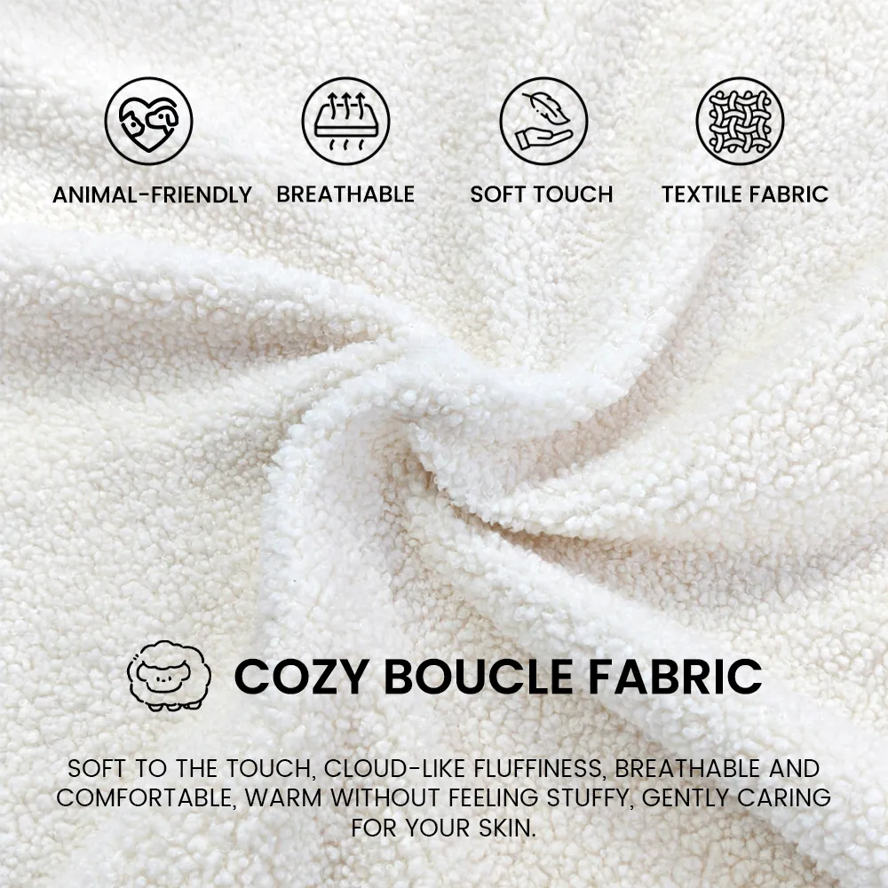 Boucle Upholstered Bed