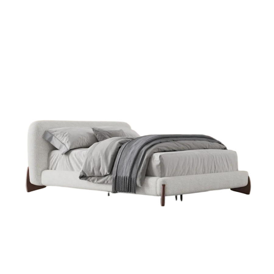 Boucle Upholstered Bed