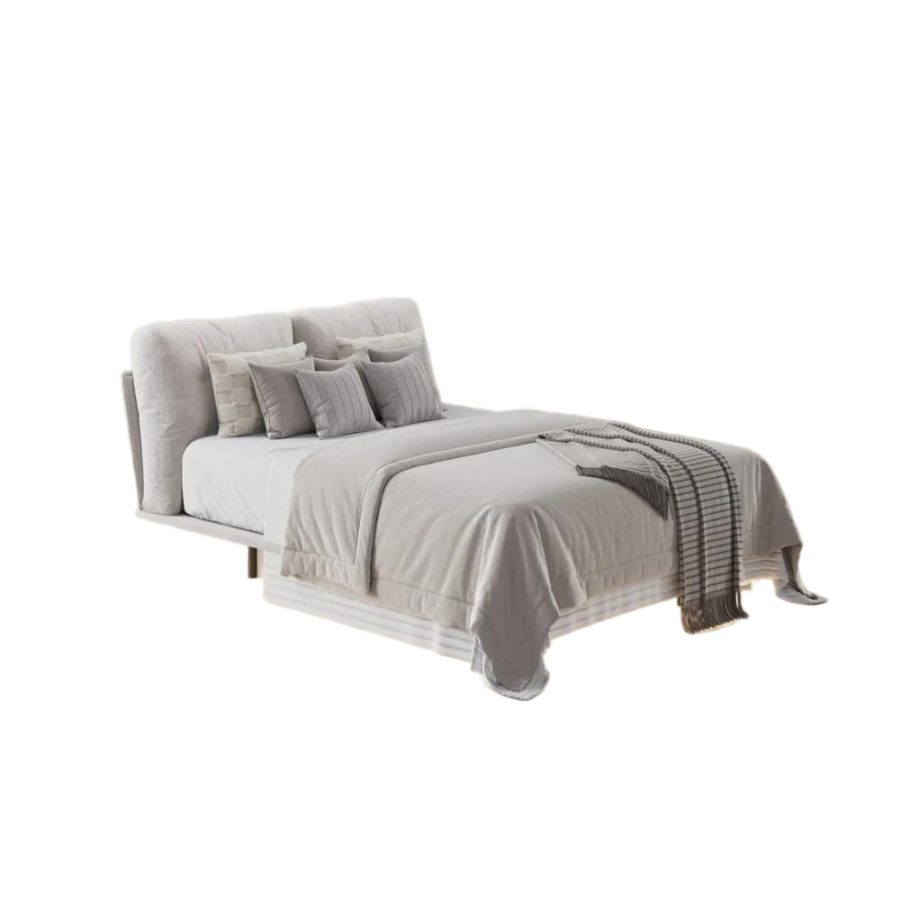 Upholstered Bed with Lighting