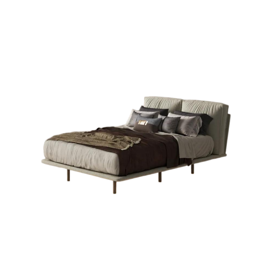 Upholstered Bed with Lighting