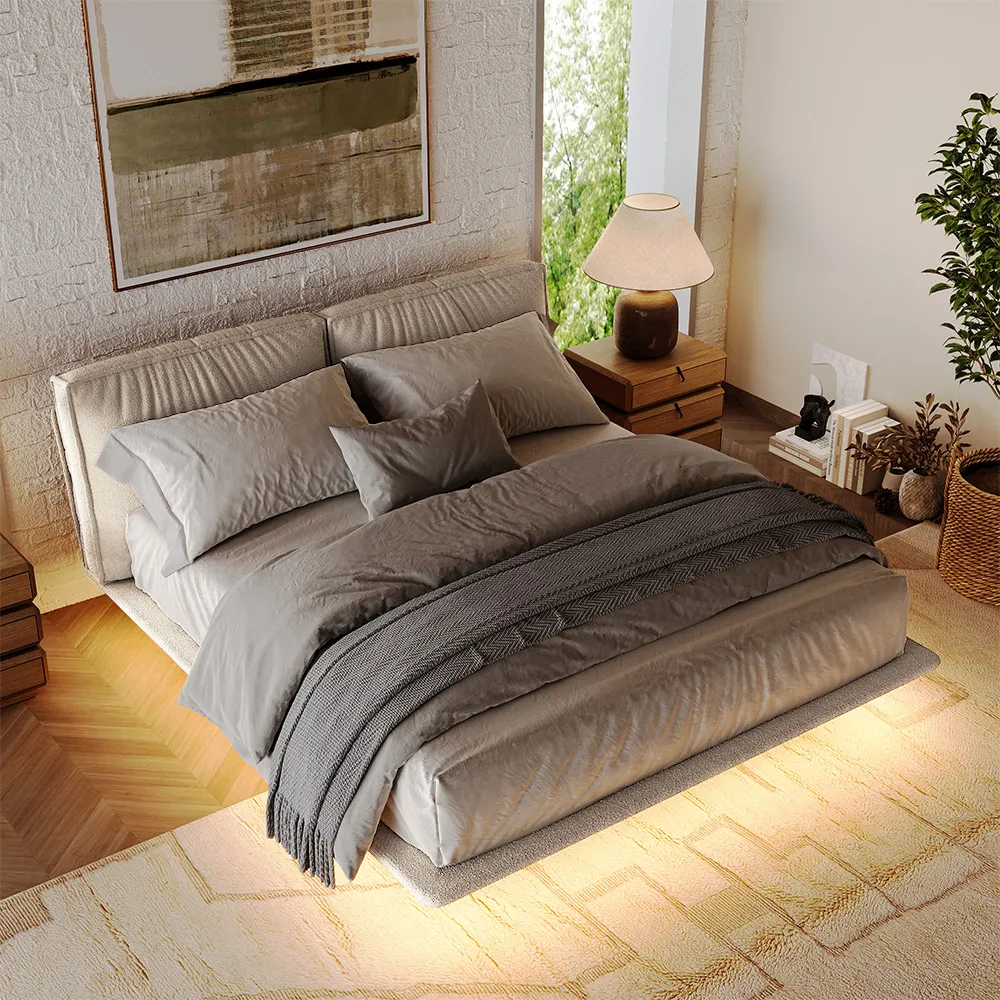 Upholstered Bed with Lighting Upholstered Bed with Lighting