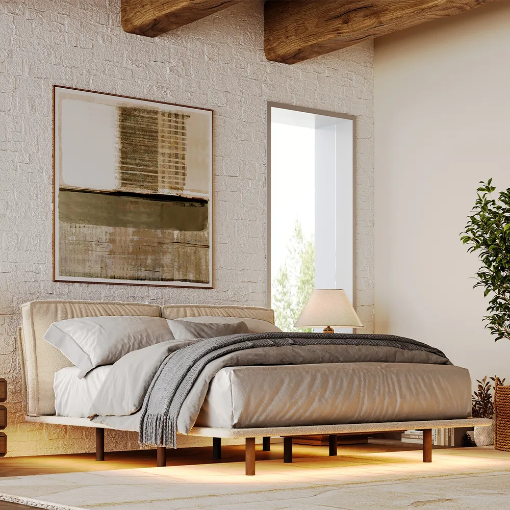 Upholstered Bed with Lighting Upholstered Bed with Lighting