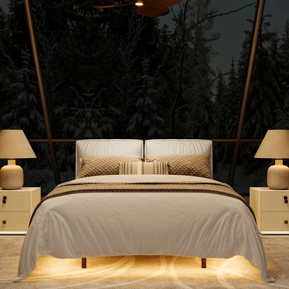 Upholstered Bed with Lighting Upholstered Bed with Lighting
